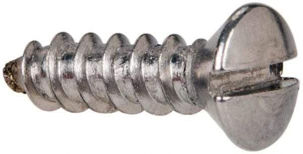Value Collection - #8 Oval Head Slotted Sheet Metal Screw - Stainless Steel, 5/8" OAL, Grade 316 - Americas Industrial Supply