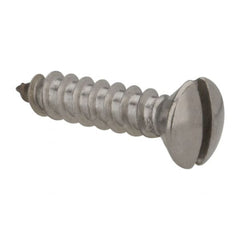 Value Collection - #8 Oval Head Slotted Sheet Metal Screw - Stainless Steel, 3/4" OAL, Grade 316 - Americas Industrial Supply
