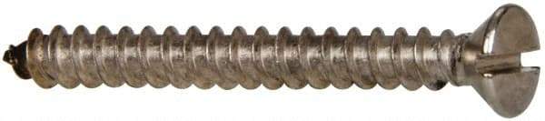 Value Collection - #8 Oval Head Slotted Sheet Metal Screw - Stainless Steel, 1-1/2" OAL, Grade 316 - Americas Industrial Supply
