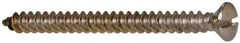 Value Collection - #8 Oval Head Slotted Sheet Metal Screw - Stainless Steel, 2" OAL, Grade 316 - Americas Industrial Supply