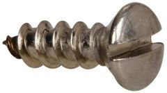 Value Collection - #10 Oval Head Slotted Sheet Metal Screw - Stainless Steel, 5/8" OAL, Grade 316 - Americas Industrial Supply