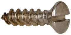 Value Collection - #10 Oval Head Slotted Sheet Metal Screw - Stainless Steel, 3/4" OAL, Grade 316 - Americas Industrial Supply
