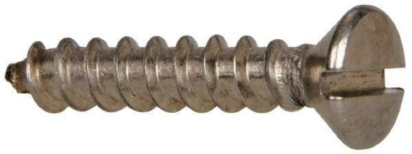 Value Collection - #10 Oval Head Slotted Sheet Metal Screw - Stainless Steel, 1" OAL, Grade 316 - Americas Industrial Supply