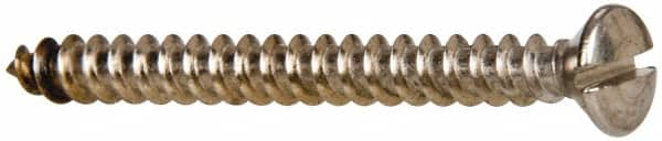 Value Collection - #10 Oval Head Slotted Sheet Metal Screw - Stainless Steel, 2" OAL, Grade 316 - Americas Industrial Supply