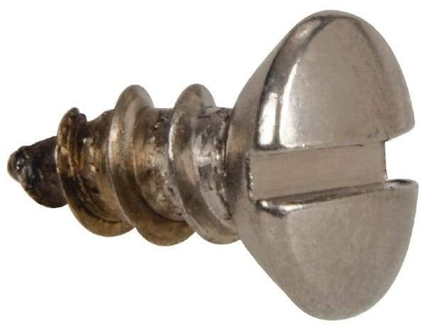 Value Collection - #12 Oval Head Slotted Sheet Metal Screw - Stainless Steel, 1/2" OAL, Grade 316 - Americas Industrial Supply