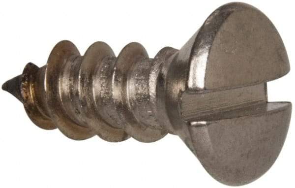 Value Collection - #14 Oval Head Slotted Sheet Metal Screw - Stainless Steel, 3/4" OAL, Grade 316 - Americas Industrial Supply