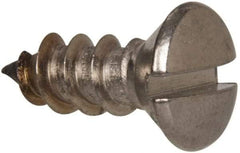 Value Collection - #14 Oval Head Slotted Sheet Metal Screw - Stainless Steel, 3/4" OAL, Grade 316 - Americas Industrial Supply