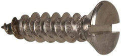 Value Collection - #14 Oval Head Slotted Sheet Metal Screw - Stainless Steel, 1" OAL, Grade 316 - Americas Industrial Supply