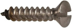 Value Collection - #14 Oval Head Slotted Sheet Metal Screw - Stainless Steel, 1-1/4" OAL, Grade 316 - Americas Industrial Supply