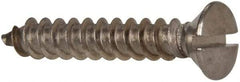 Value Collection - #14 Oval Head Slotted Sheet Metal Screw - Stainless Steel, 1-1/2" OAL, Grade 316 - Americas Industrial Supply