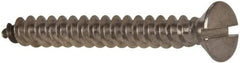 Value Collection - #14 Oval Head Slotted Sheet Metal Screw - Stainless Steel, 2" OAL, Grade 316 - Americas Industrial Supply