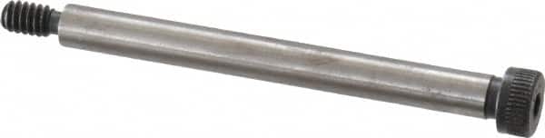 Made in USA - 1/4" Shoulder Diam x 2-1/2" Shoulder Length, #10-24 UNC, Hex Socket Shoulder Screw - 4037 Alloy Steel, Uncoated, 3/16" Head Height x 3/8" Head Diam - Americas Industrial Supply
