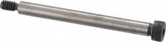 Made in USA - 1/4" Shoulder Diam x 2-1/2" Shoulder Length, #10-24 UNC, Hex Socket Shoulder Screw - 4037 Alloy Steel, Uncoated, 3/16" Head Height x 3/8" Head Diam - Americas Industrial Supply
