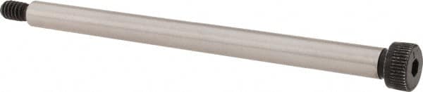 Made in USA - 1/4" Shoulder Diam x 3-1/2" Shoulder Length, #10-24 UNC, Hex Socket Shoulder Screw - 4037 Alloy Steel, Uncoated, 3/16" Head Height x 3/8" Head Diam - Americas Industrial Supply