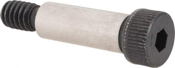 Made in USA - 5/16" Shoulder Diam x 7/8" Shoulder Length, 1/4-20 UNC, Hex Socket Shoulder Screw - 4037 Alloy Steel, Uncoated, 7/32" Head Height x 7/16" Head Diam - Americas Industrial Supply