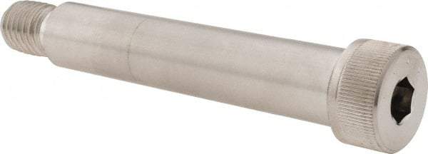 Made in USA - 3/4" Shoulder Diam x 3-3/4" Shoulder Length, 5/8-11 UNC, Hex Socket Shoulder Screw - 300, 18-8 Stainless Steel, Uncoated, 1/2" Head Height x 1" Head Diam - Americas Industrial Supply