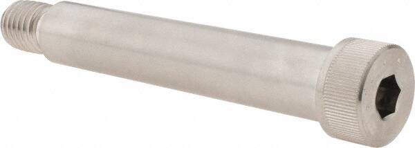 Made in USA - 3/4" Shoulder Diam x 4" Shoulder Length, 5/8-11 UNC, Hex Socket Shoulder Screw - 300, 18-8 Stainless Steel, Uncoated, 1/2" Head Height x 1" Head Diam - Americas Industrial Supply