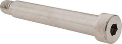 Made in USA - 3/4" Shoulder Diam x 4-1/2" Shoulder Length, 5/8-11 UNC, Hex Socket Shoulder Screw - 300, 18-8 Stainless Steel, Uncoated, 1/2" Head Height x 1" Head Diam - Americas Industrial Supply