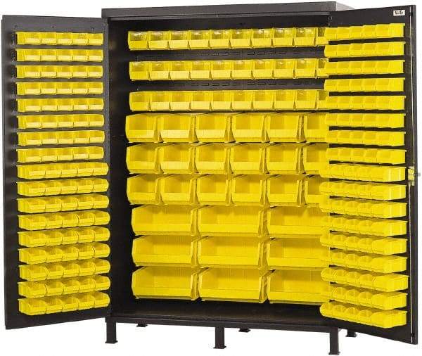 Valley Craft - 227 Bin Storage Cabinet - Steel, 60" Wide x 24" Deep x 84" High, Gray - Americas Industrial Supply