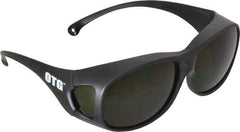 Jackson Safety - Green Lenses, Framed Welding Glasses - Scratch Resistant, Black Frame, Size Universal, Over the Glasses - Americas Industrial Supply
