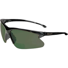 Jackson Safety - +2.5, Green Lenses, Framed Magnifying Safety Glasses - UV Protection, Black Frame - Americas Industrial Supply