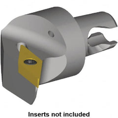 Kennametal - Left Hand Cut, Size KM2016, VB.. Insert Compatiblity, Internal or External Modular Turning & Profiling Cutting Unit Head - 17mm Ctr to Cutting Edge, 20mm Head Length, Through Coolant, Series KM Micro - Americas Industrial Supply