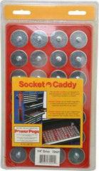 Triton - 28 Piece Capacity Socket Caddy - 1/4" Drive, Red - Americas Industrial Supply