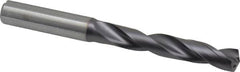 Kennametal - 27/64" 140° Solid Carbide Jobber Drill - TiAlN Finish, Right Hand Cut, Spiral Flute, Straight Shank, 118mm OAL, Standard Point - Americas Industrial Supply