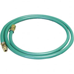 Dynabrade - 8mm ID x 12.7" OD 5' Long Multipurpose Air Hose - Male/Female Ends, 90 Working psi, Green - Americas Industrial Supply