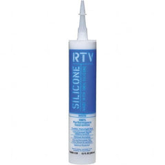 White Lightning - 10 oz Tube White RTV Silicone Sealant - 5 to 7 Days Full Cure Time - Americas Industrial Supply