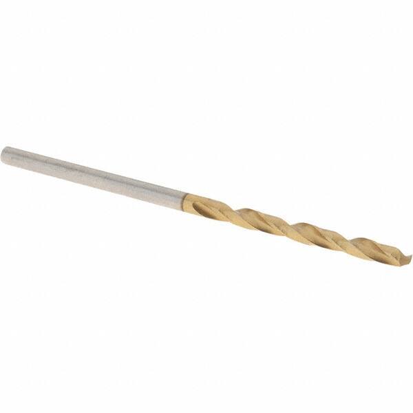 Guhring - #48 118° High Speed Steel Jobber Drill - TiN Finish, Right Hand Cut, Spiral Flute, Straight Shank, 49mm OAL, Standard Point - Americas Industrial Supply