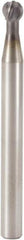 Seco - 5mm Diam, 3.9mm LOC, 4 Flute Solid Carbide Ball End Mill - MEGA-64 Finish, Single End, 70mm OAL, 5mm Shank Diam, Spiral Flute - Americas Industrial Supply