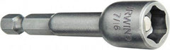 Irwin - 3 Piece, Nutdrivers Handle, Bit Holder - 0.05 to 1/4" Hex, 1/4" Hex Drive - Americas Industrial Supply