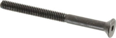 Value Collection - #8-32 UNC Hex Socket Drive, Flat Screw - Alloy Steel, Black Oxide Finish, Partially Threaded, 2" OAL - Americas Industrial Supply