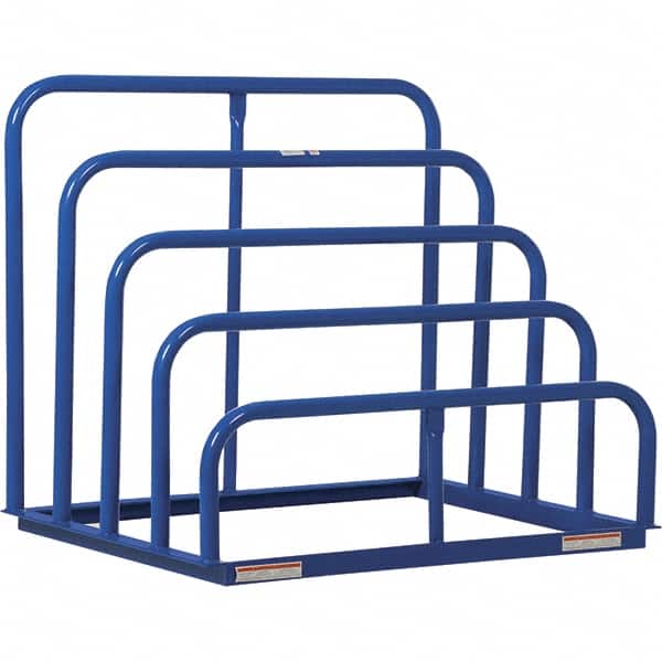 Vestil - 4 Bay, 1,500 Lb per Bay Capacity, Blue Variable Height Vertical Sheet Rack - 48" Wide x 42" High x 36" Deep - Americas Industrial Supply