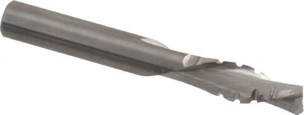 Onsrud - 3/8" Cutting Diam x 1-1/8" Length of Cut, 2 Flute, Downcut Spiral Router Bit - Uncoated, Right Hand Cut, Solid Carbide, 3" OAL x 3/8" Shank Diam, Chipbreaker, 30° Helix Angle - Americas Industrial Supply
