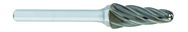 SL-3A -- 3/8 x 1-1/16 LOC x 1/4 Shank x 2 OAL 14 Degree Included Angle Carbide Aluminum Cut Burr - Americas Industrial Supply
