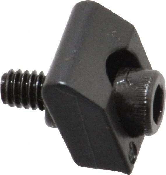 Mitee-Bite - 8-32 Screw Thread, 1/2" Wide x 0.1" High, Serrated Steel Standard Style Screw Mount Toe Clamp - 1,500 Lb Holding Force, 44" Lb Torque, 3.7 Lb Ft Torque, 25/64" Long Extension, 0.016" Throw, 8 Clamps in Package - Americas Industrial Supply