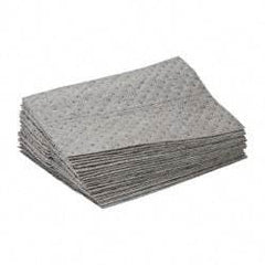 Brady SPC Sorbents - 30 Gal Capacity per Package, Universal Pad - 19" Long x 15" Wide, Polypropylene - Americas Industrial Supply