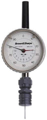 TESA Brown & Sharpe - 0 to 1 Inch Range, White Dial Depth Gage - 0.001 Inch Graduation - Americas Industrial Supply