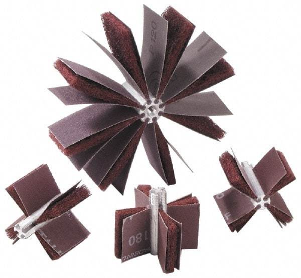 Merit Abrasives - 80 Grit, Nonwoven, Aluminum Oxide Bore Polisher - Medium Grade, 22,000 RPM, Polishes Bores with 1 to 1-1/2" Diam - Americas Industrial Supply
