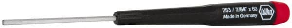 Wiha - 7/64" Precision Miniature Hex Driver - 2-23/64" Bade Length, Tapered Handle, 6-3/4" OAL - Americas Industrial Supply