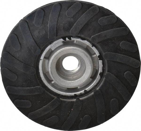 Norton - 4-1/2" Diam Locking Nut Disc Backing Pad - Medium Density, 11,000 RPM - Americas Industrial Supply