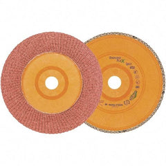WALTER Surface Technologies - 60 Grit, 7" Disc Diam, 7/8" Center Hole, Zirconia Alumina Flap Disc - 8,600 Max RPM, Plastic Backing, Arbor Attaching System, Coated - Americas Industrial Supply