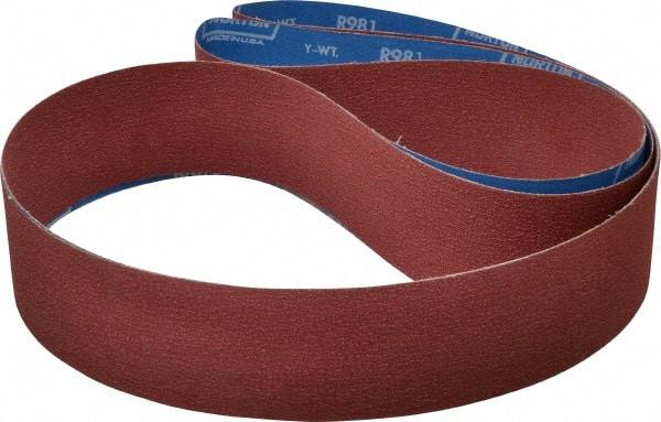 Norton - 3" Wide x 132" OAL, 80 Grit, Ceramic Abrasive Belt - Ceramic, Medium, Coated, Series R981 - Americas Industrial Supply