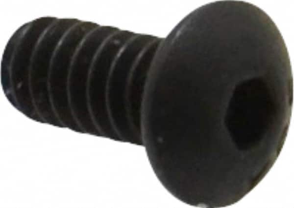Value Collection - #6-32 UNC Hex Socket Drive, Button Screw - Alloy Steel, Black Oxide Finish, Fully Threaded, 5/16" Length Under Head - Americas Industrial Supply