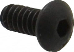 Value Collection - #6-32 UNC Hex Socket Drive, Button Screw - Alloy Steel, Black Oxide Finish, Fully Threaded, 5/16" Length Under Head - Americas Industrial Supply