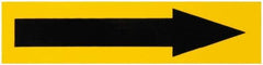 NMC - Pipe Marker with No Legend and Arrow Graphic - 3/4 to 1-1/4" Pipe Outside Diam, Black on Yellow - Americas Industrial Supply