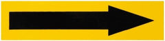 NMC - Pipe Marker with No Legend and Arrow Graphic - 1-1/2 to 2" Pipe Outside Diam, Black on Yellow - Americas Industrial Supply