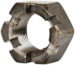 Value Collection - 7/8-14 UNF Grade 2 Steel Slotted Locknut - 1-5/16" Width Across Flats, 3/4" High, Uncoated - Americas Industrial Supply